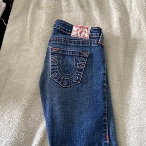 True Religion Brand bootcut blue jeans. Size 25. 28” inseam. “Johnny”